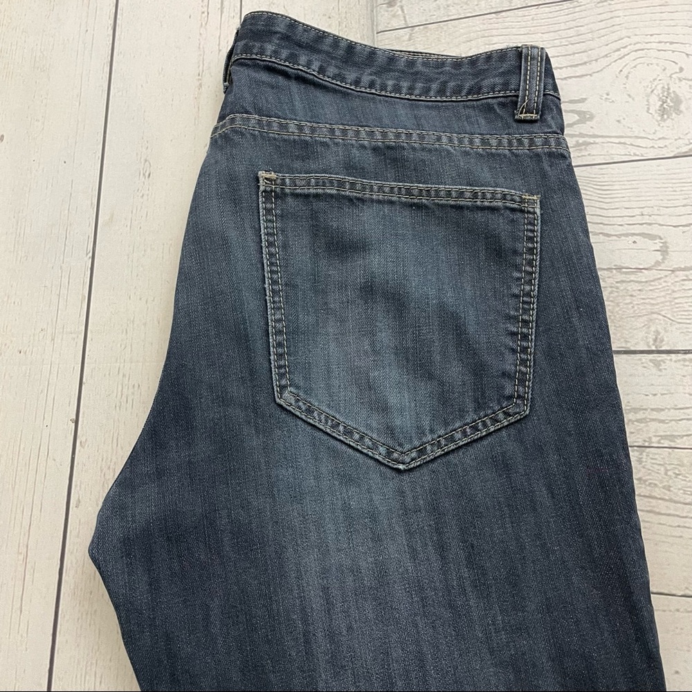 21 Men Men's W34 x L32 Blue Slim Fit Dark Wash Stretch Denim Jeans